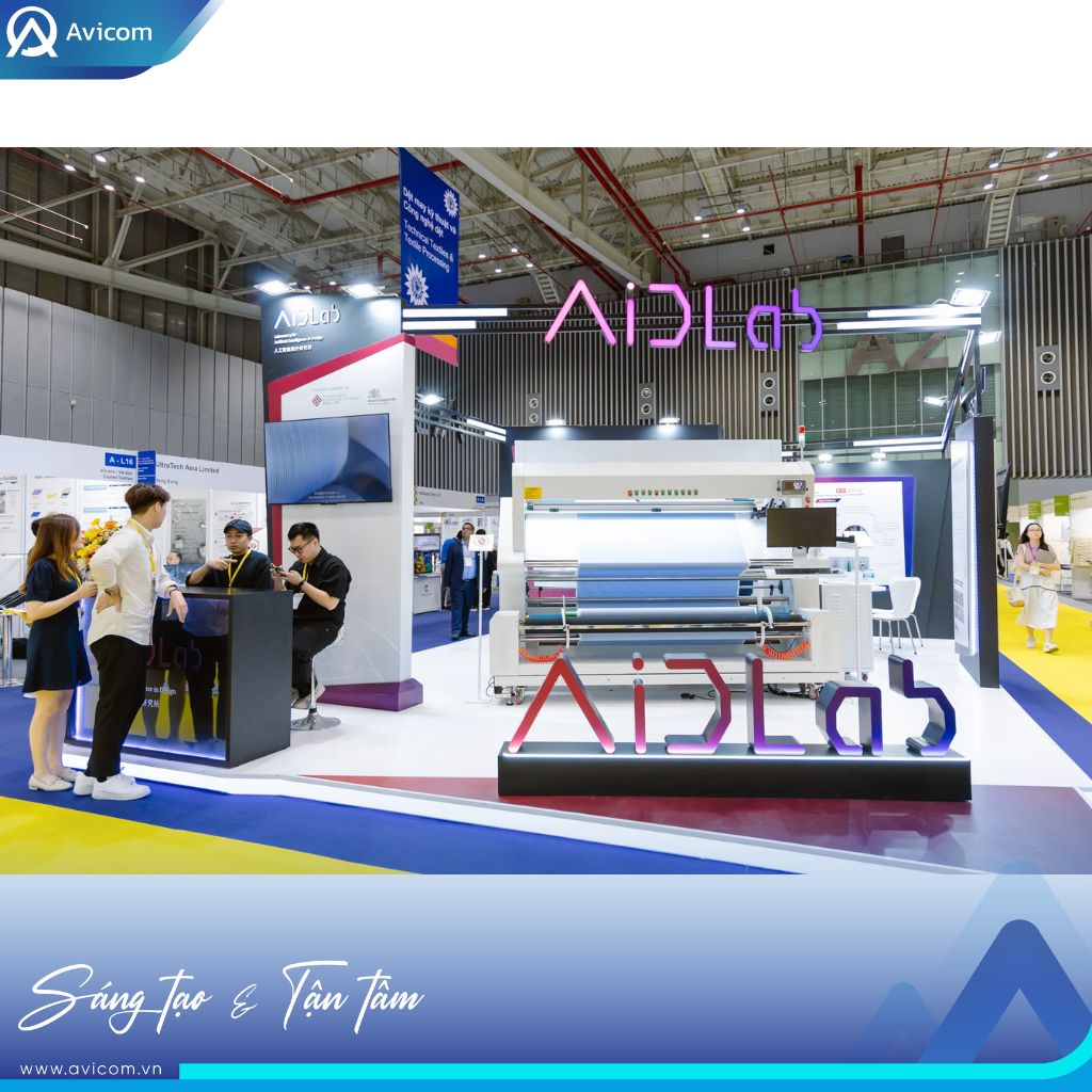 Không gian trình diễn công nghệ dệt và máy móc – nơi giải pháp kỹ thuật được “kể” bằng trải nghiệm thực tế, nâng cao giá trị thương hiệu tại triển lãm quốc tế